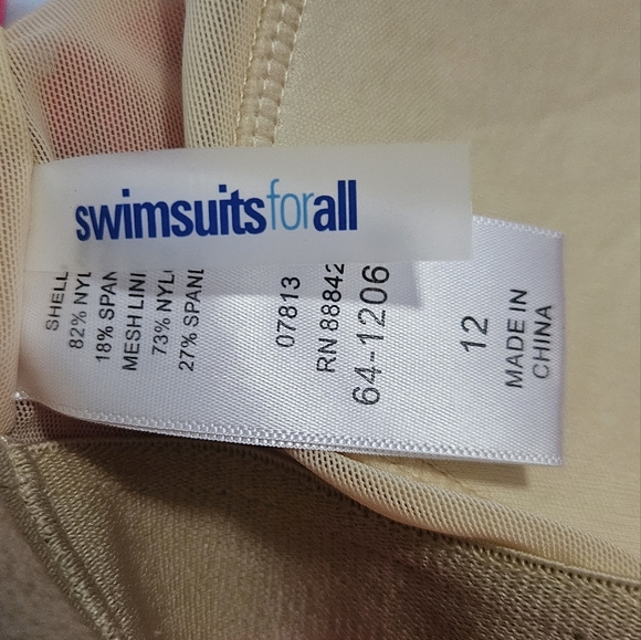 Tankini, pink, ruffle top, flattering - Picture 3 of 3